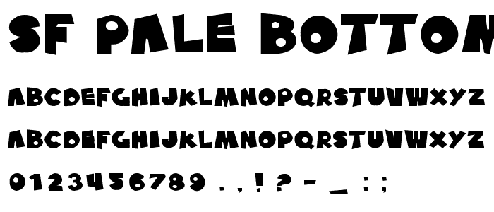 SF Pale Bottom Extended font